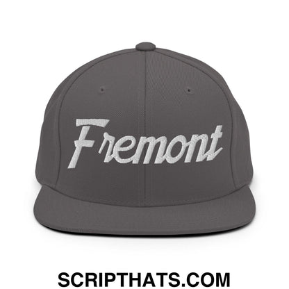 Fremont Script Snapback Hat Dark Grey