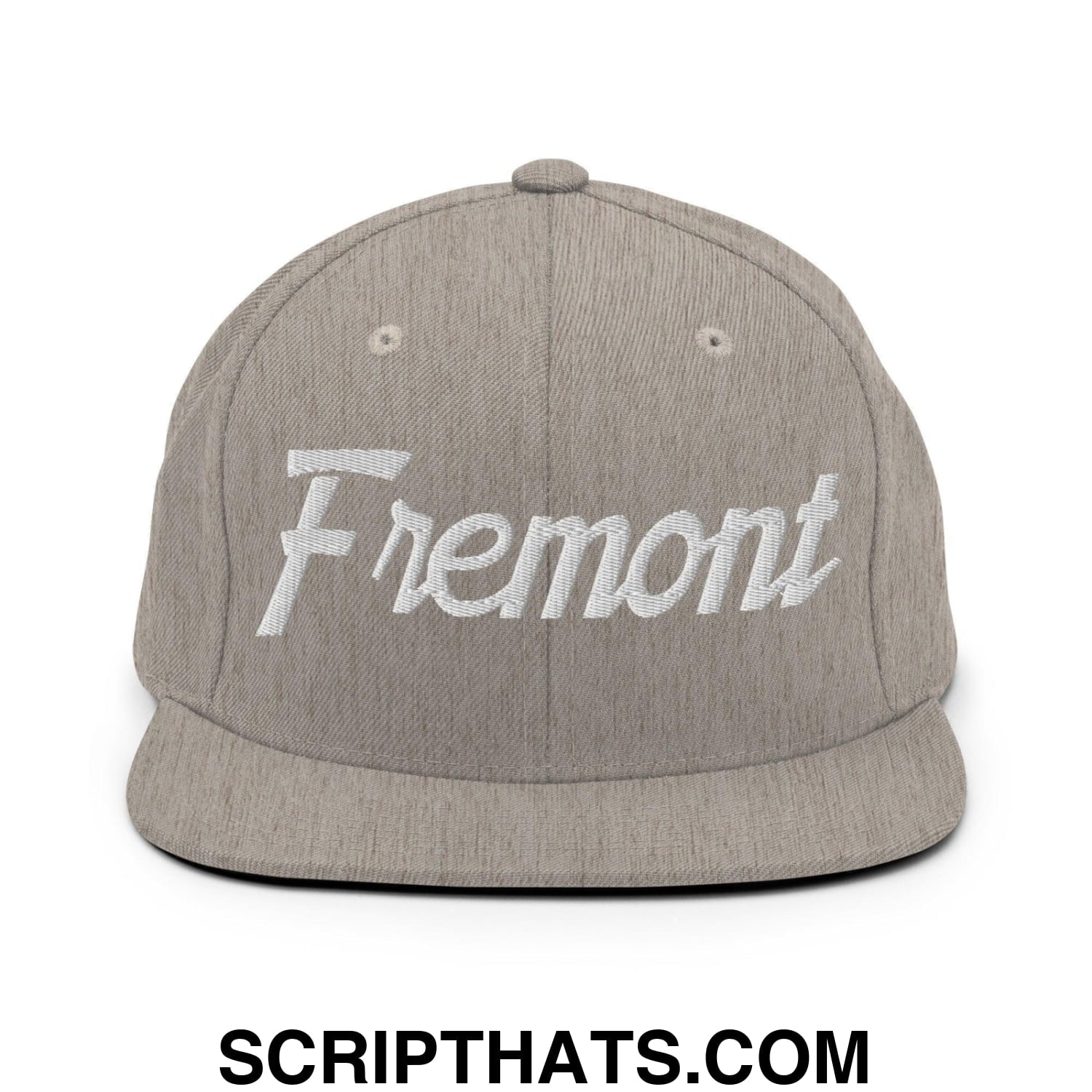 Fremont Script Snapback Hat Heather Grey