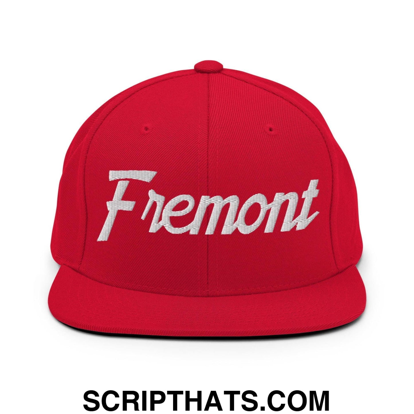 Fremont Script Snapback Hat Red