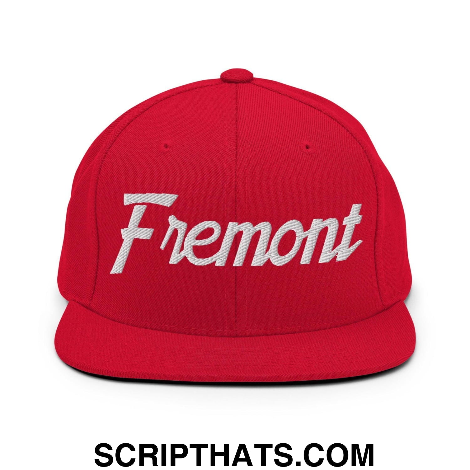 Fremont Script Snapback Hat Red