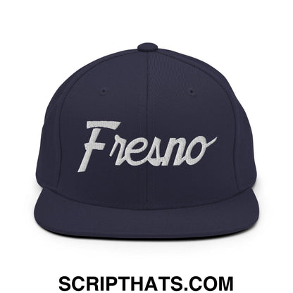 Fresno Script Snapback Hat Navy