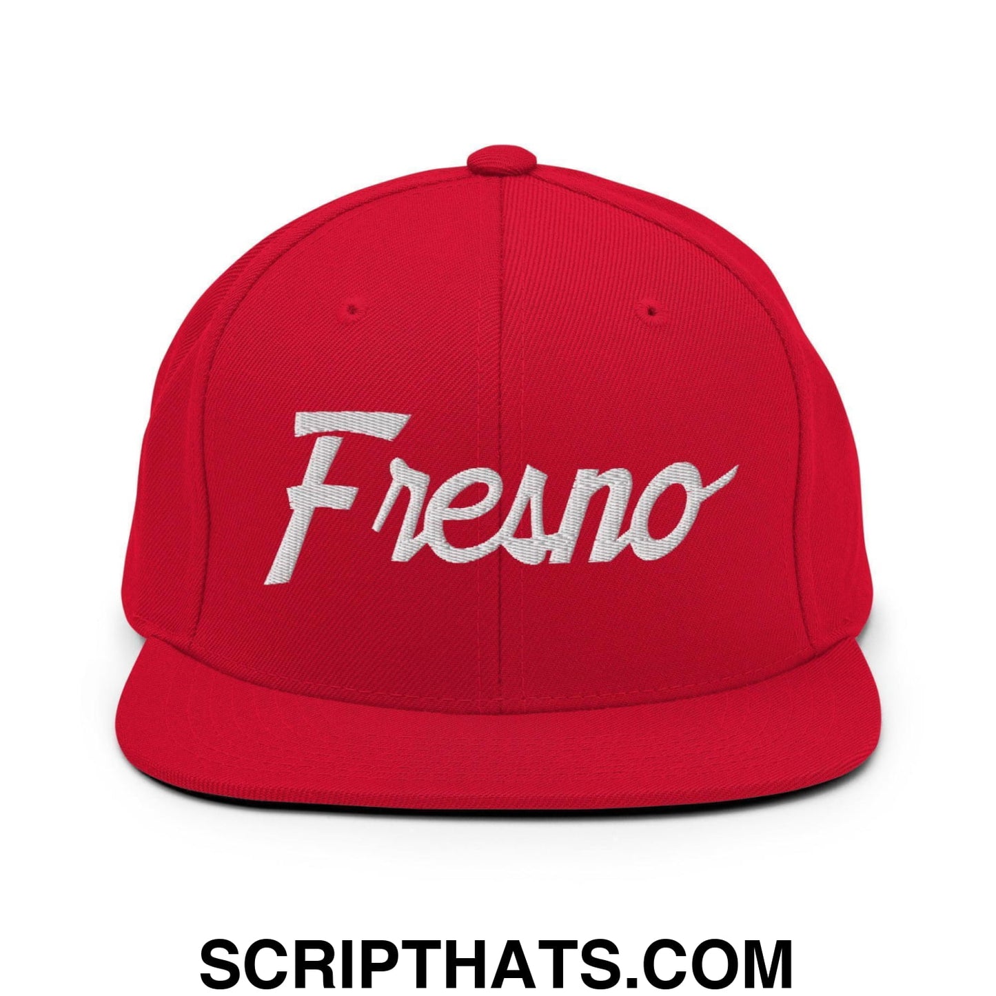 Fresno Script Snapback Hat Red