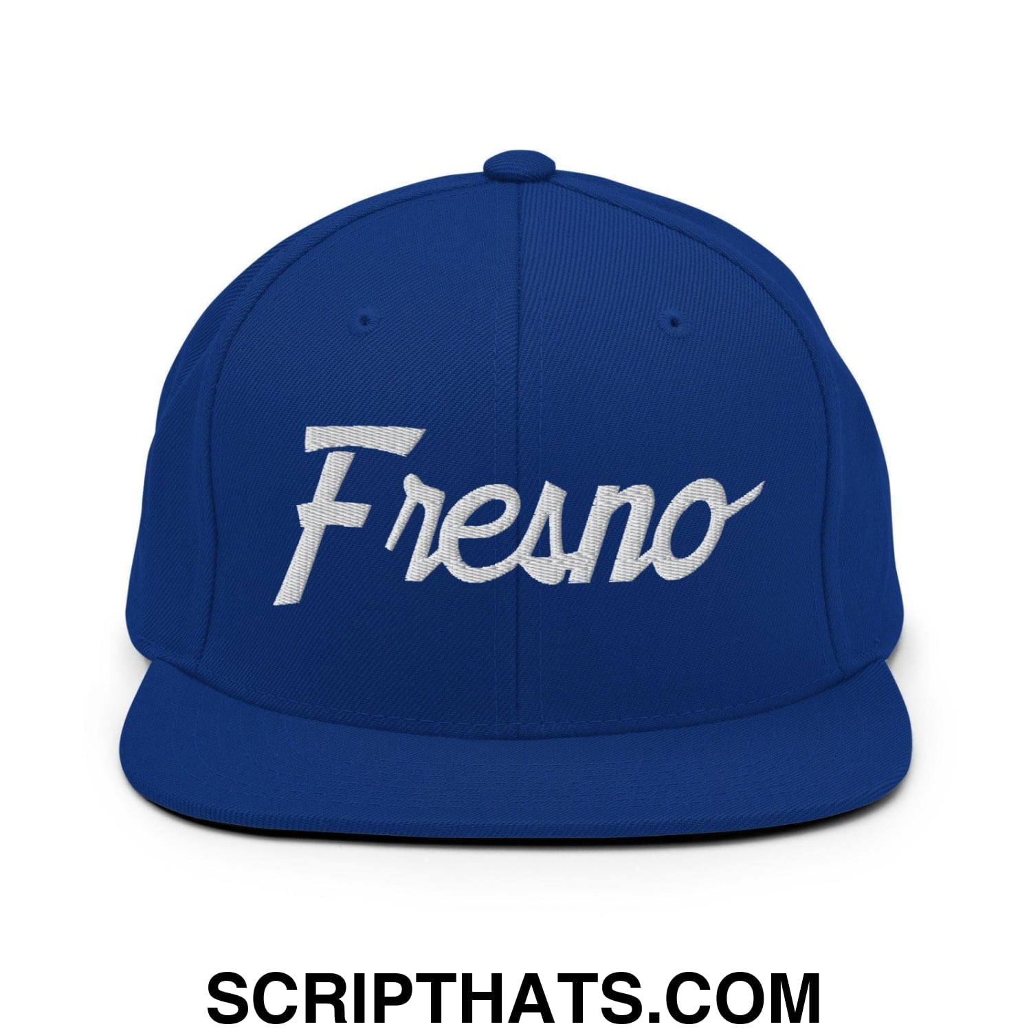 Fresno Script Snapback Hat Royal Blue