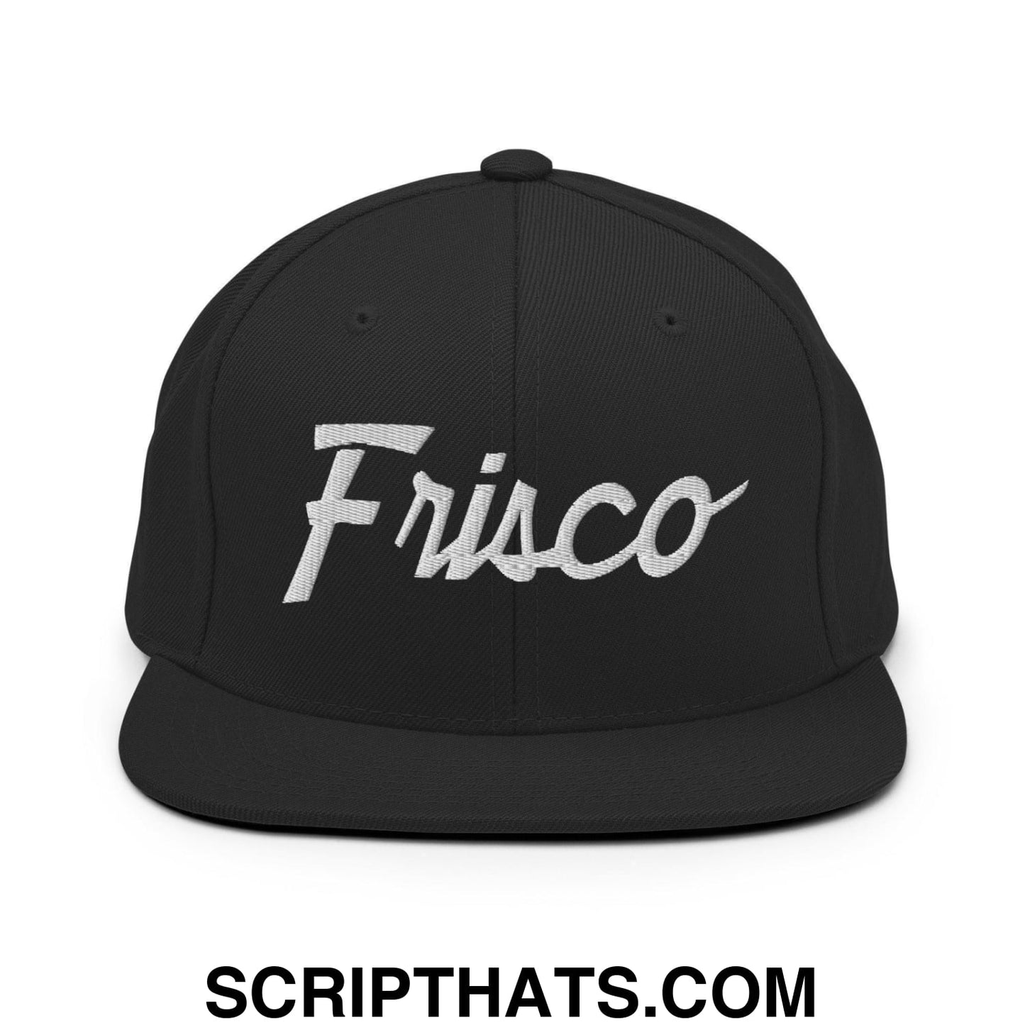 Frisco Script Snapback Hat Black