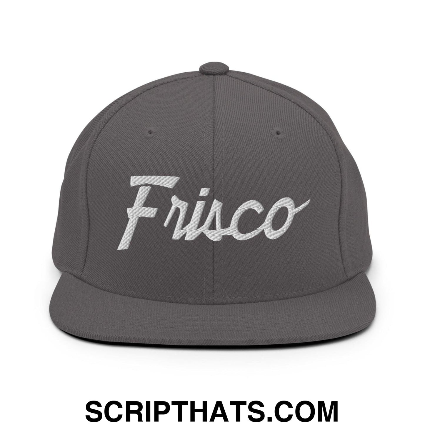 Frisco Script Snapback Hat Dark Grey