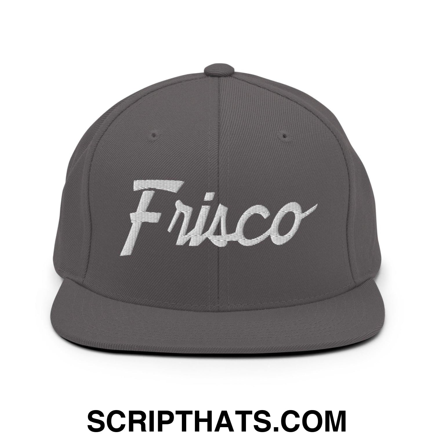Frisco Script Snapback Hat Dark Grey