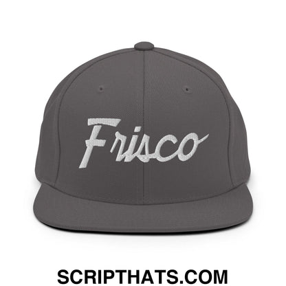 Frisco Script Snapback Hat Dark Grey