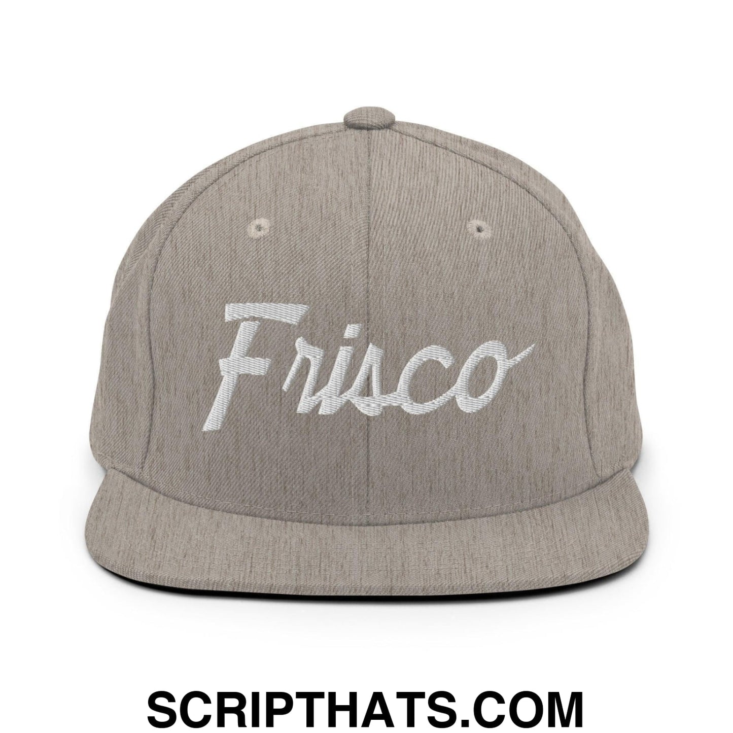 Frisco Script Snapback Hat Heather Grey