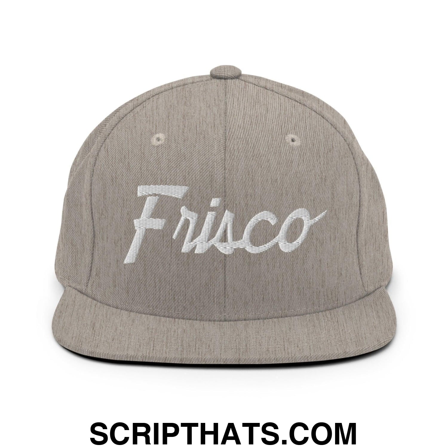 Frisco Script Snapback Hat Heather Grey