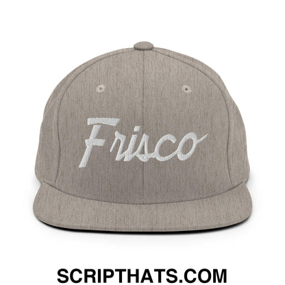 Frisco Script Snapback Hat Heather Grey