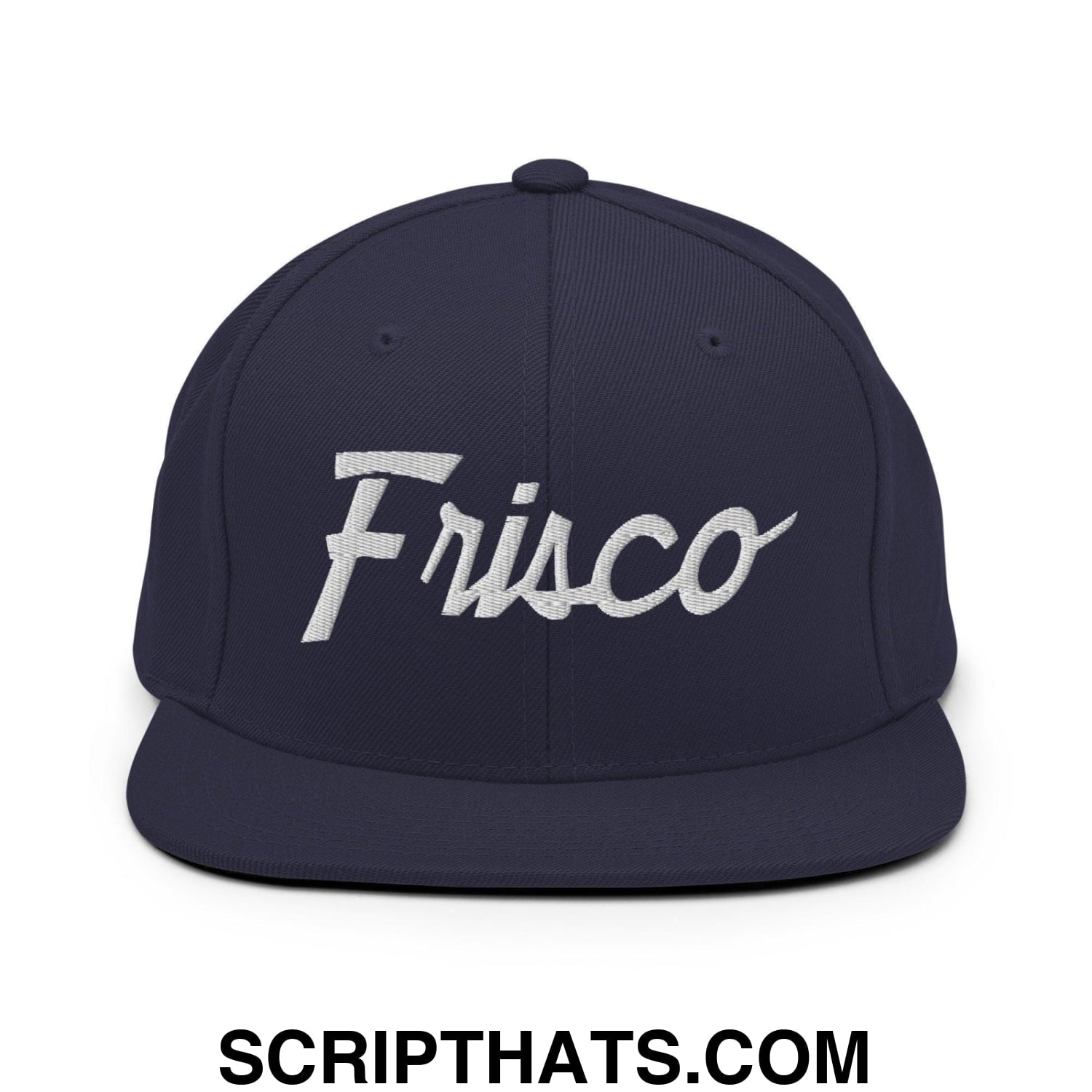 Frisco Script Snapback Hat Navy