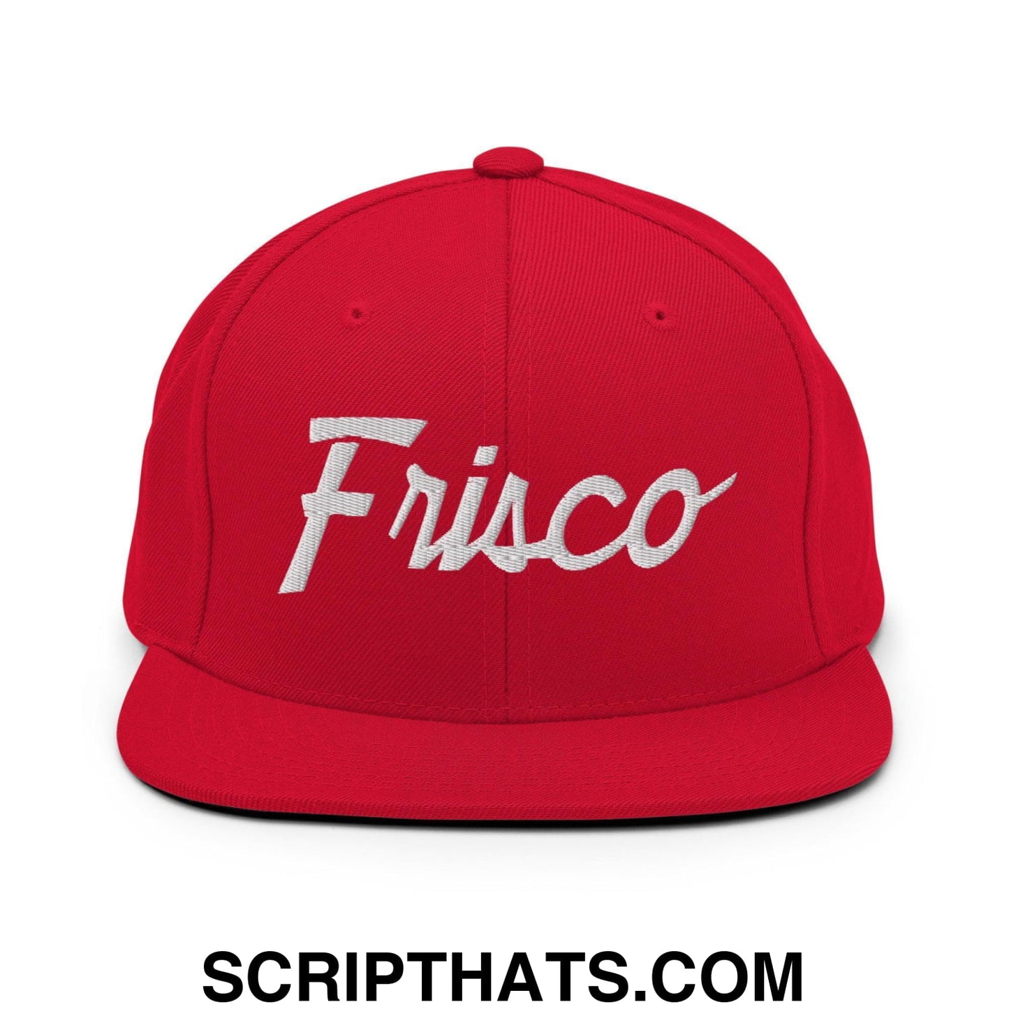 Frisco Script Snapback Hat Red
