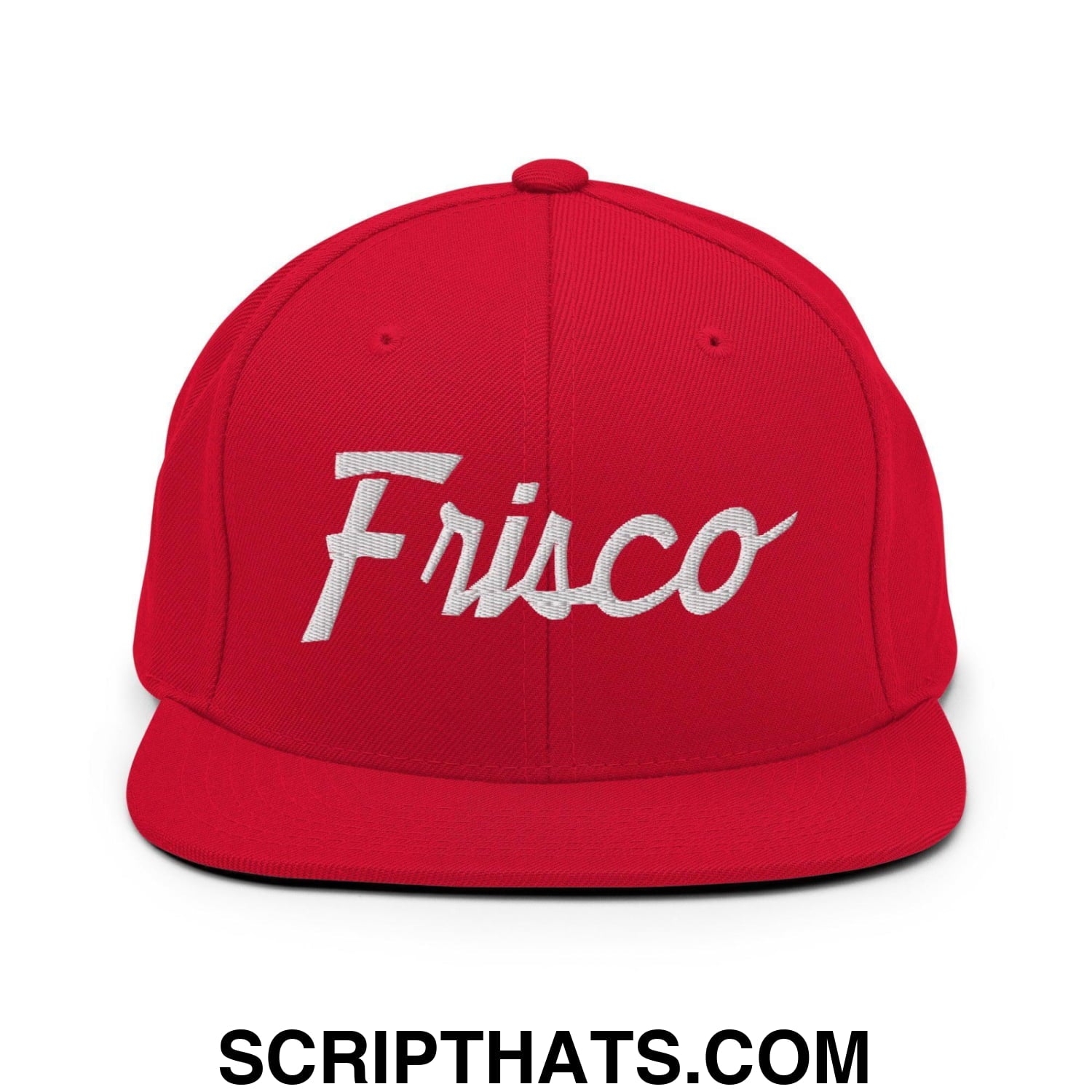 Frisco Script Snapback Hat Red
