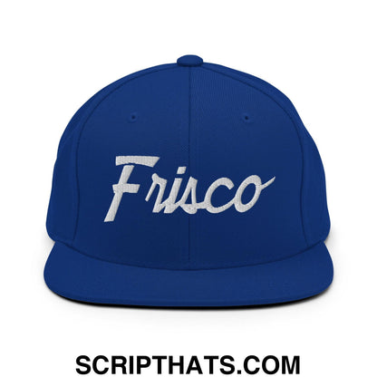 Frisco Script Snapback Hat Royal Blue