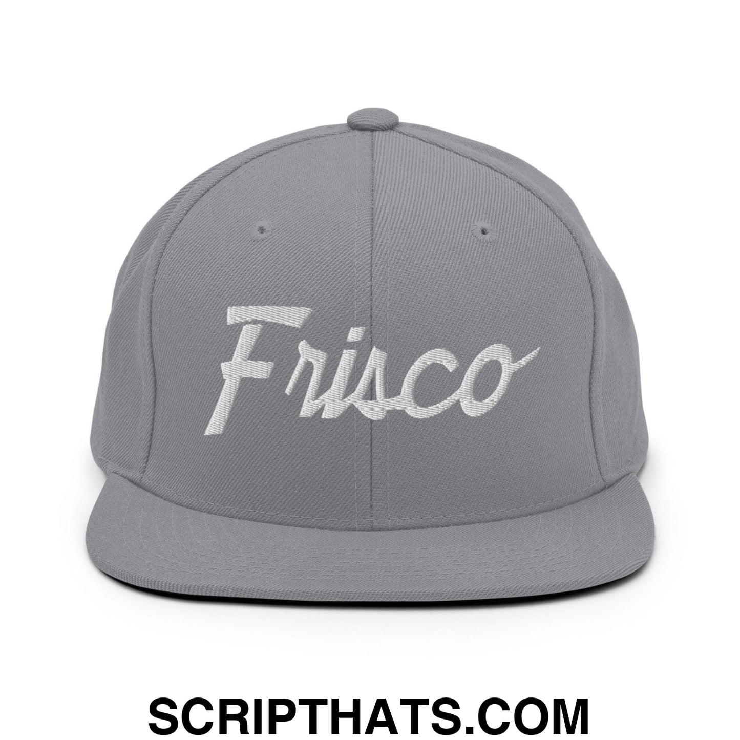 Frisco Script Snapback Hat Silver