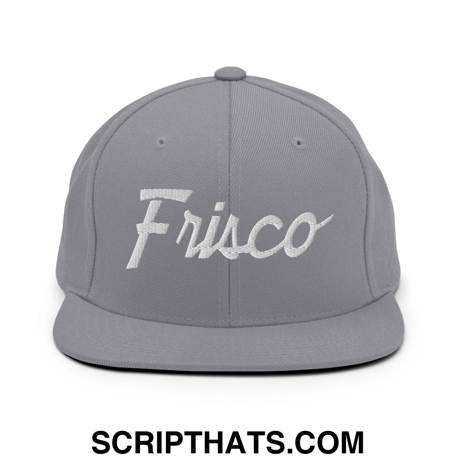 Frisco Script Snapback Hat Silver