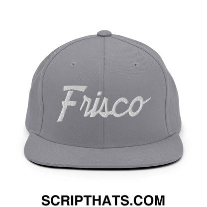Frisco Script Snapback Hat Silver