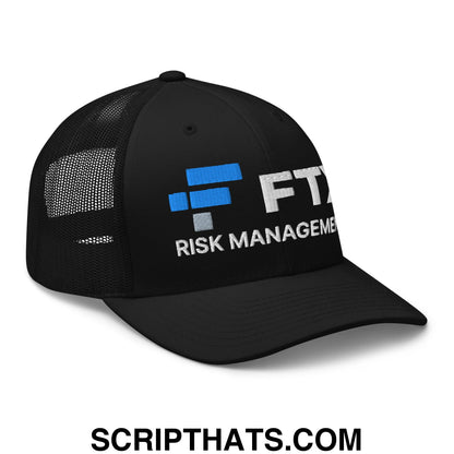 FTX Risk Management Embroidered Mesh Trucker Hat Black