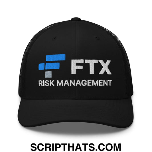 FTX Risk Management Embroidered Mesh Trucker Hat Black