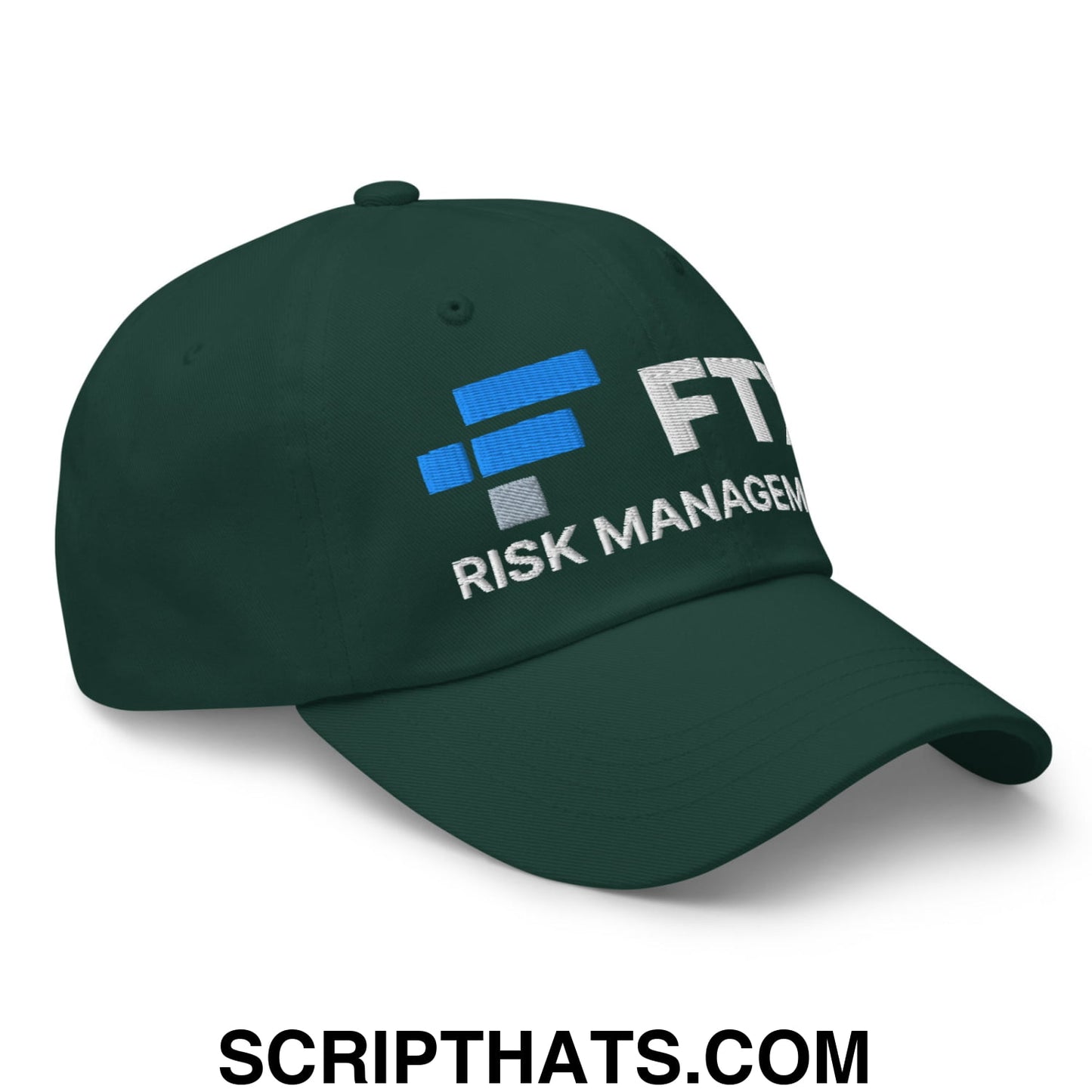 FTX Risk Management Embroidered Unstructured Dad Hat Spruce