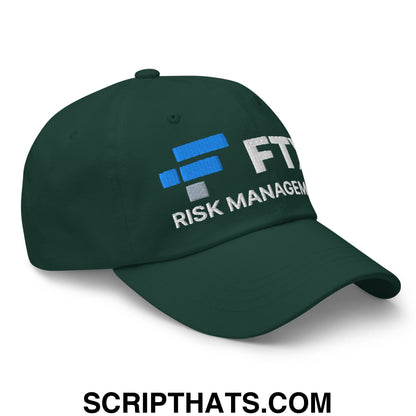 FTX Risk Management Embroidered Unstructured Dad Hat Spruce