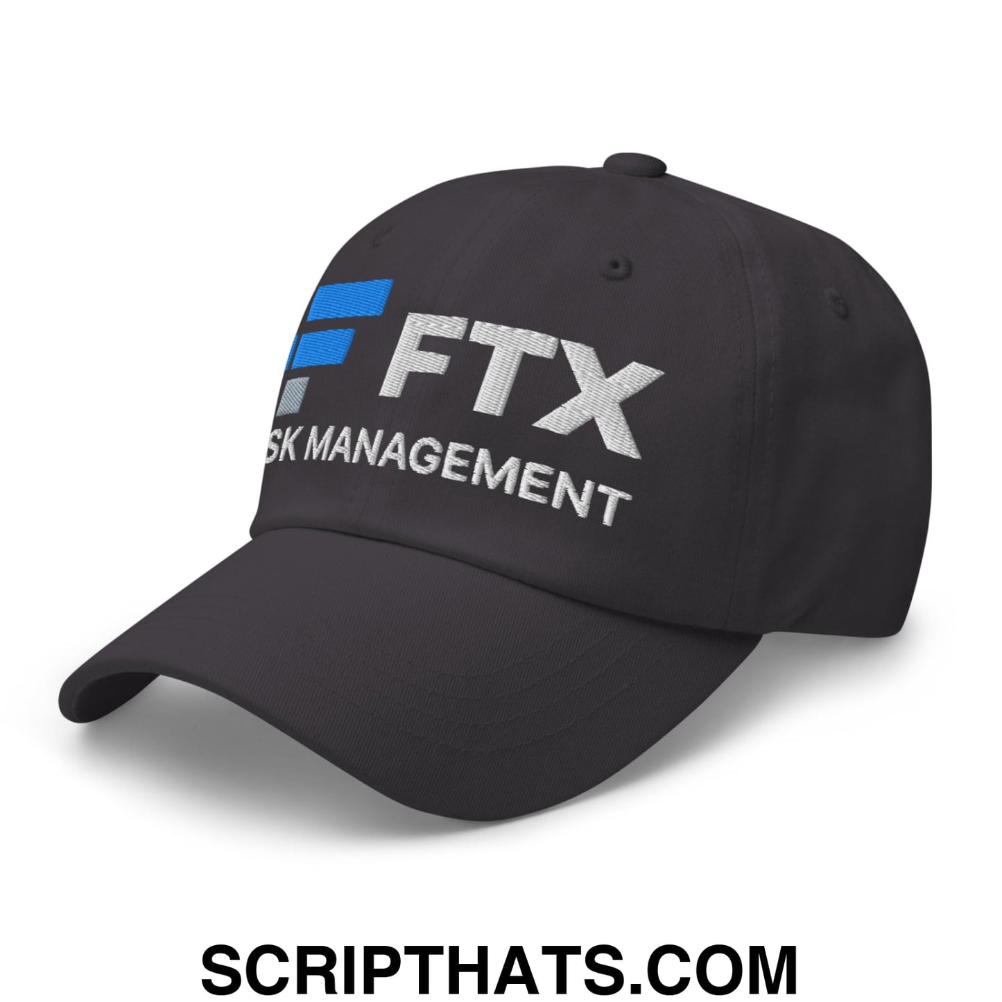 FTX Risk Management Embroidered Unstructured Dad Hat Dark Grey
