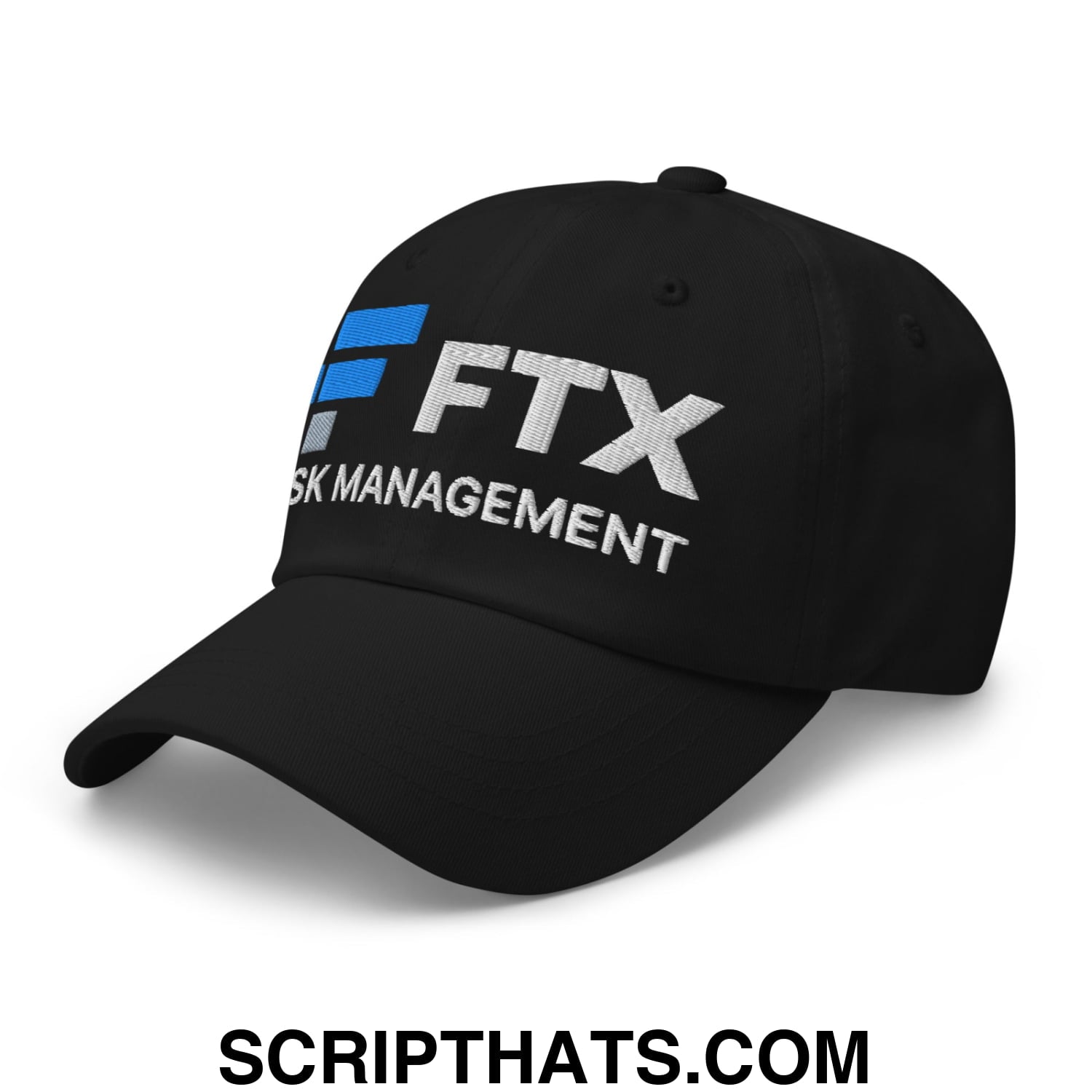 FTX Risk Management Embroidered Unstructured Dad Hat Black