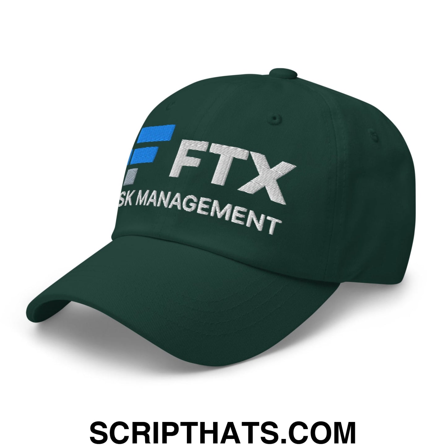 FTX Risk Management Embroidered Unstructured Dad Hat Spruce