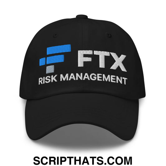 FTX Risk Management Embroidered Unstructured Dad Hat Black