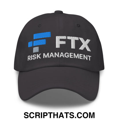 FTX Risk Management Embroidered Unstructured Dad Hat Dark Grey