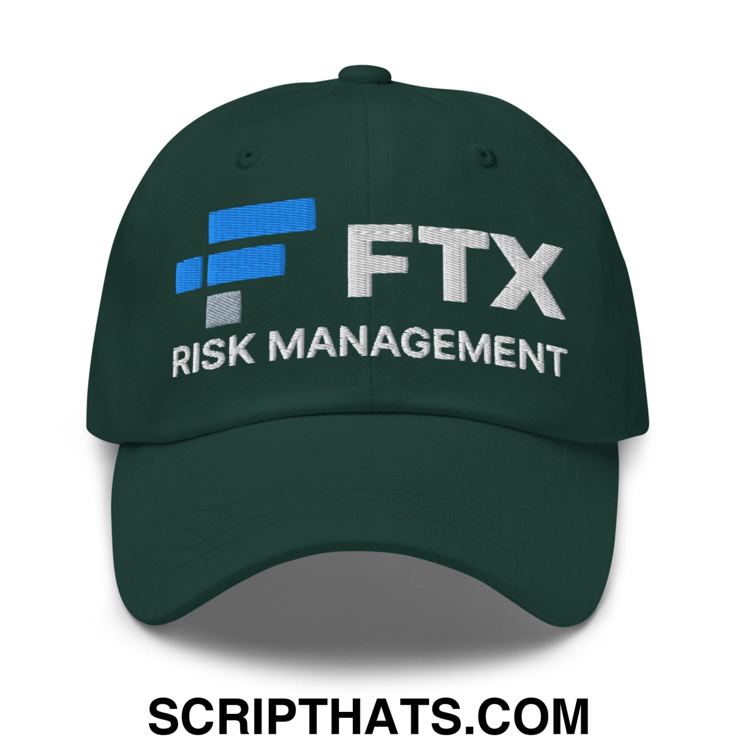 FTX Risk Management Embroidered Unstructured Dad Hat Spruce