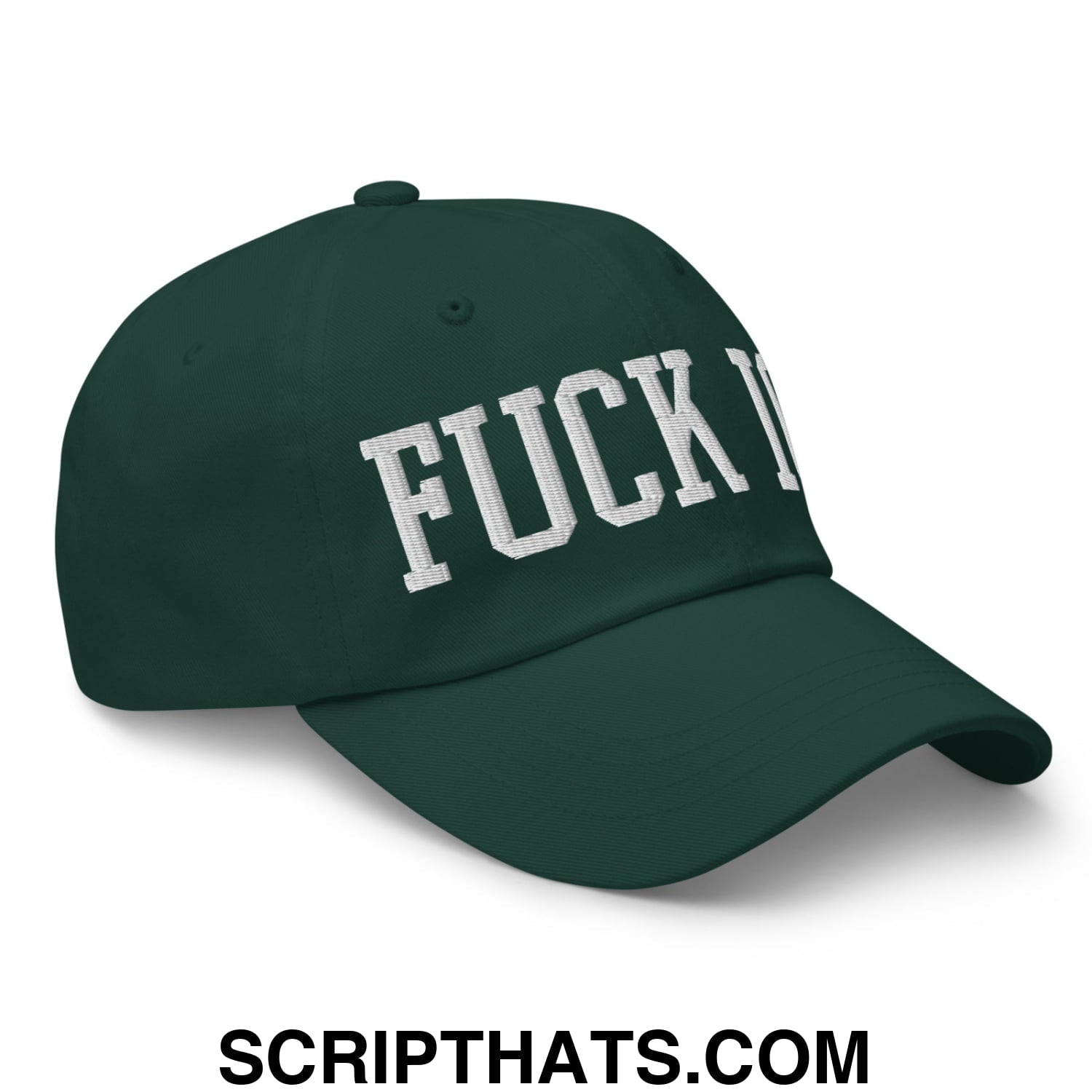 Fuck ICE Embroidered Unstructured Dad Hat Spruce