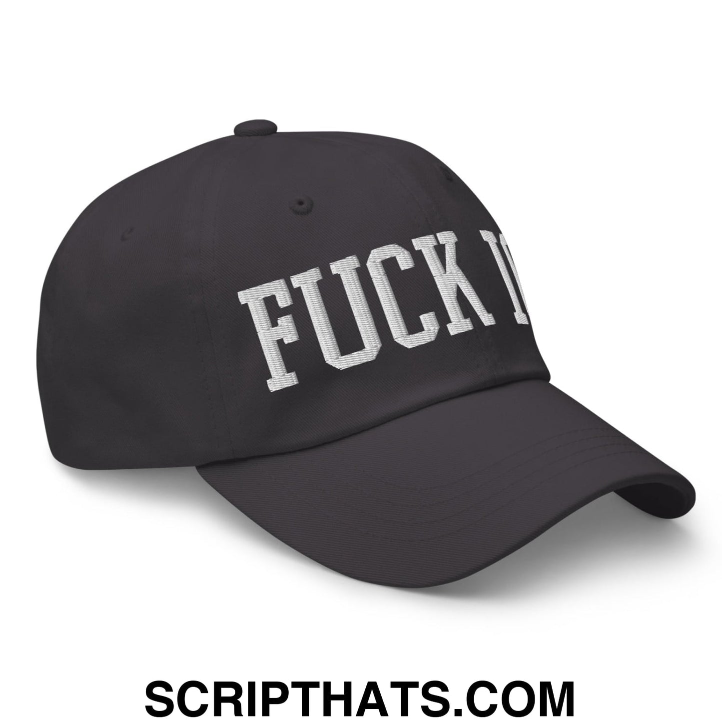 Fuck ICE Embroidered Unstructured Dad Hat Dark Grey