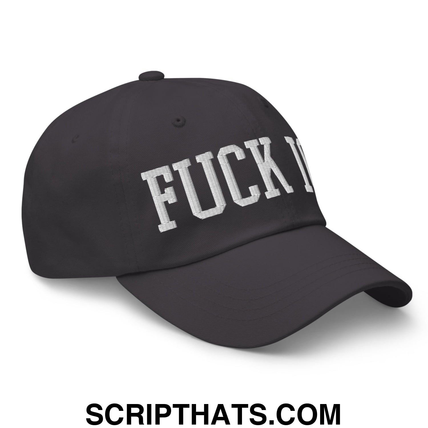 Fuck ICE Embroidered Unstructured Dad Hat Dark Grey
