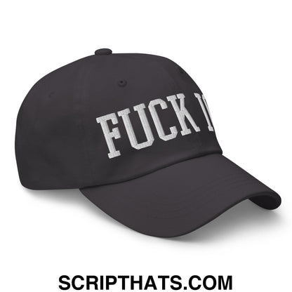 Fuck ICE Embroidered Unstructured Dad Hat Dark Grey