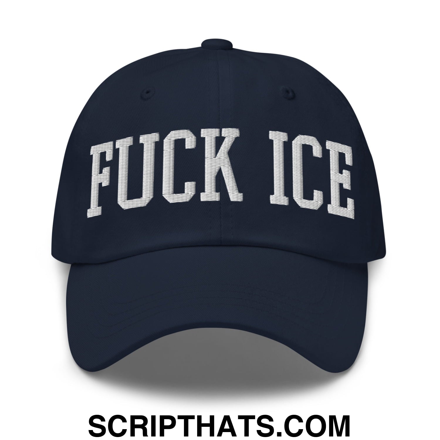 Fuck ICE Embroidered Unstructured Dad Hat Navy