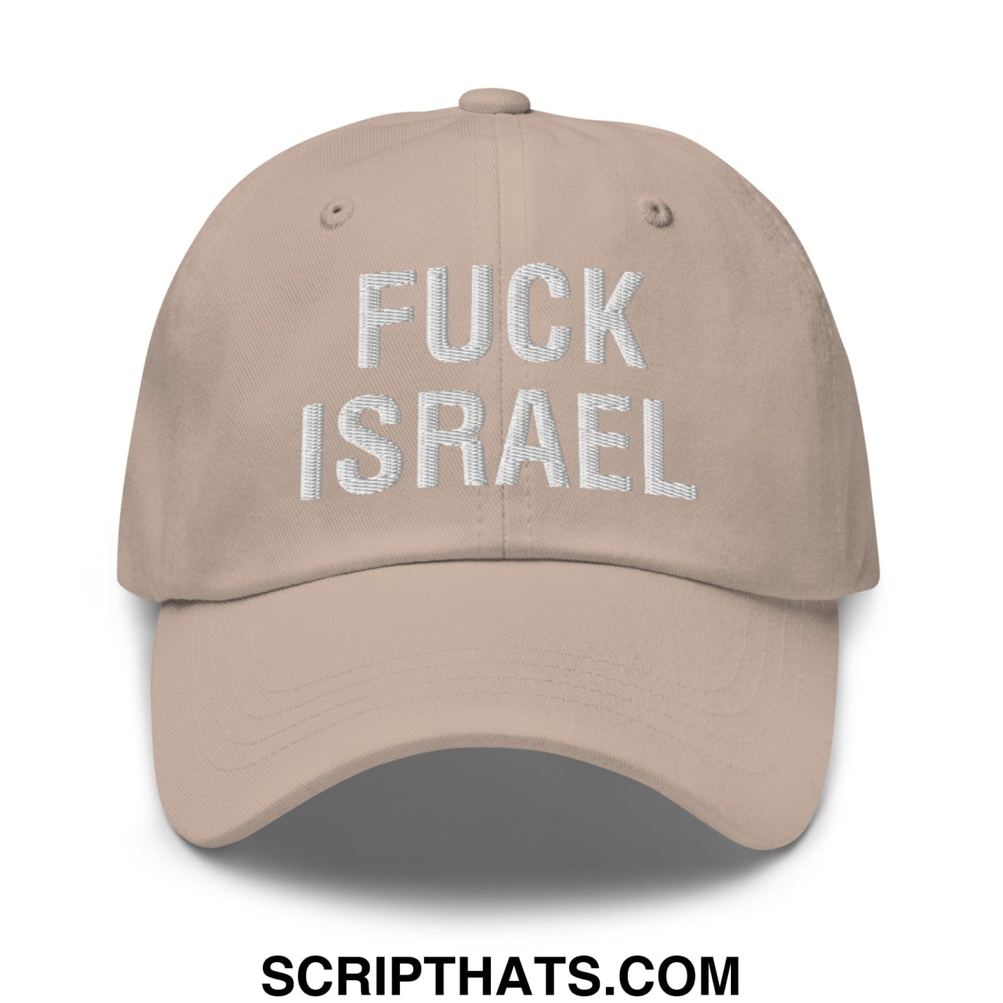 Fuck Israel Embroidered Unstructured Dad Hat Stone