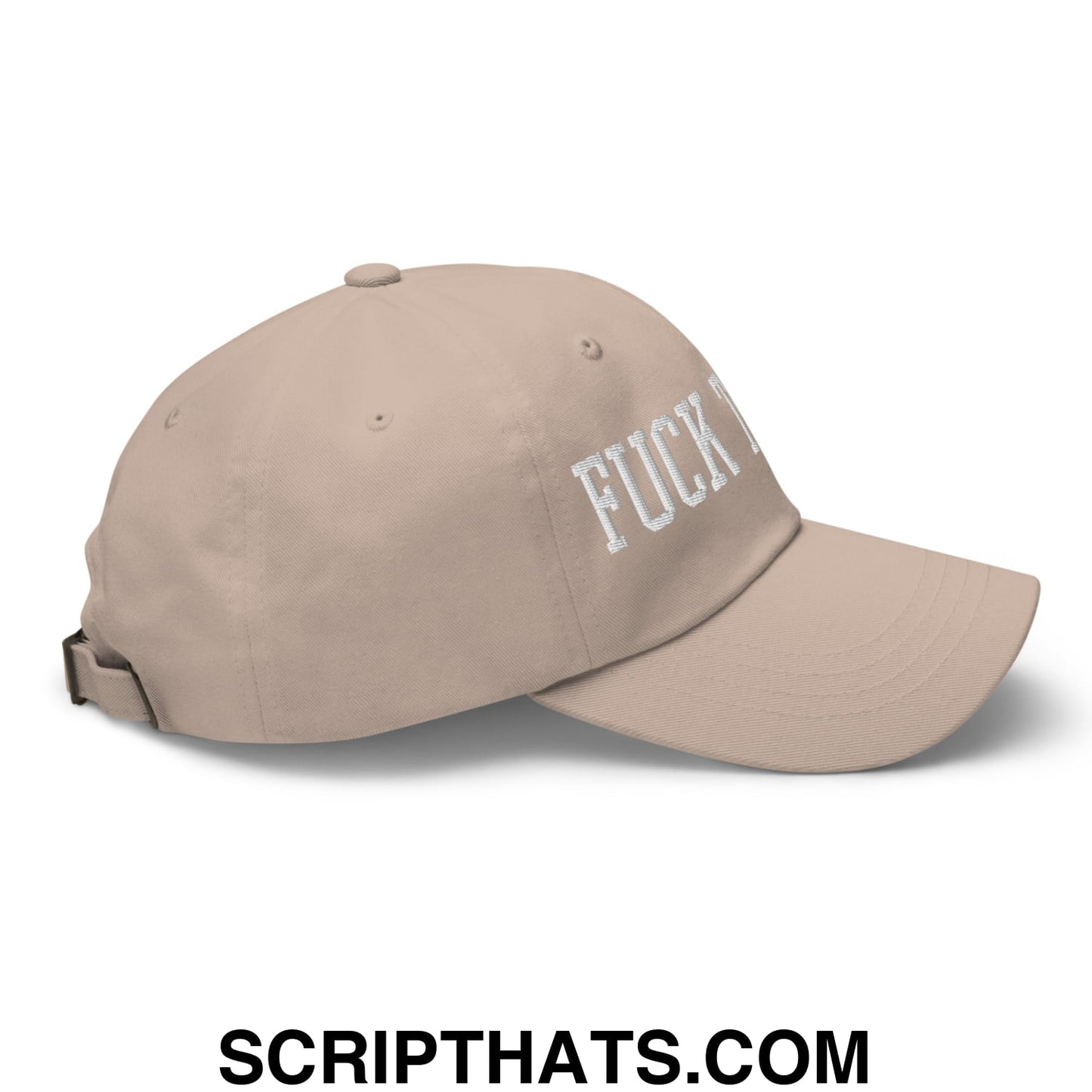 Fuck Trump Embroidered Unstructured Dad Hat Stone