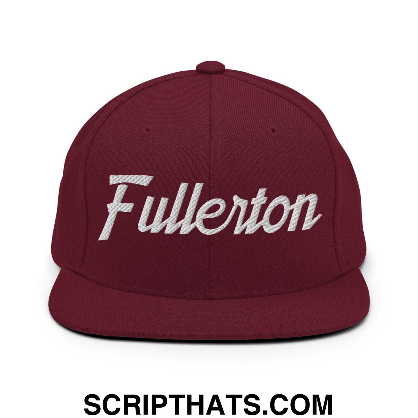 Fullerton Script Snapback Hat Maroon