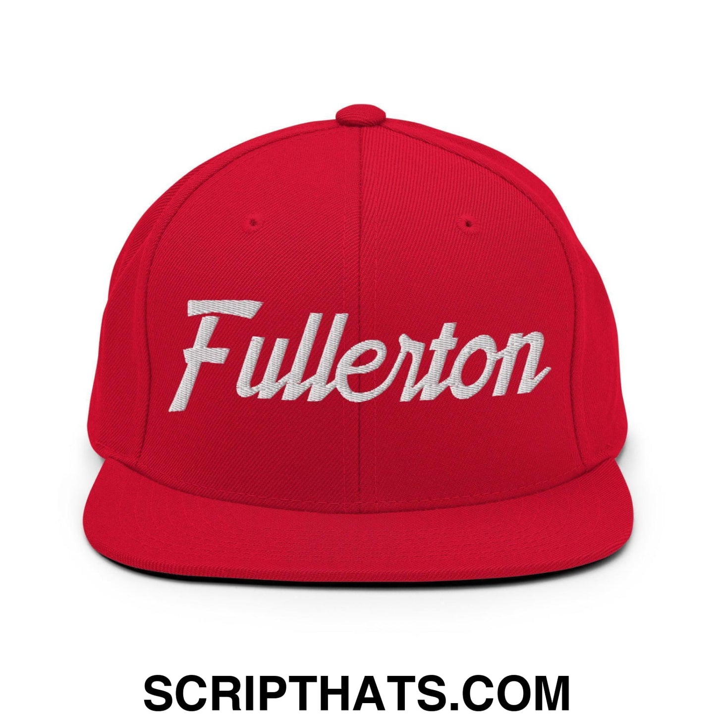 Fullerton Script Snapback Hat Red