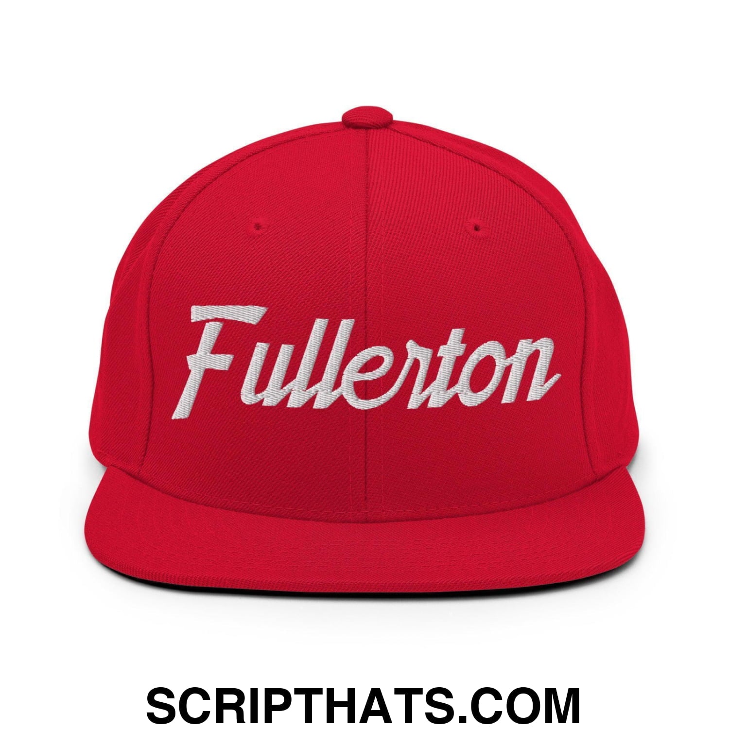 Fullerton Script Snapback Hat Red