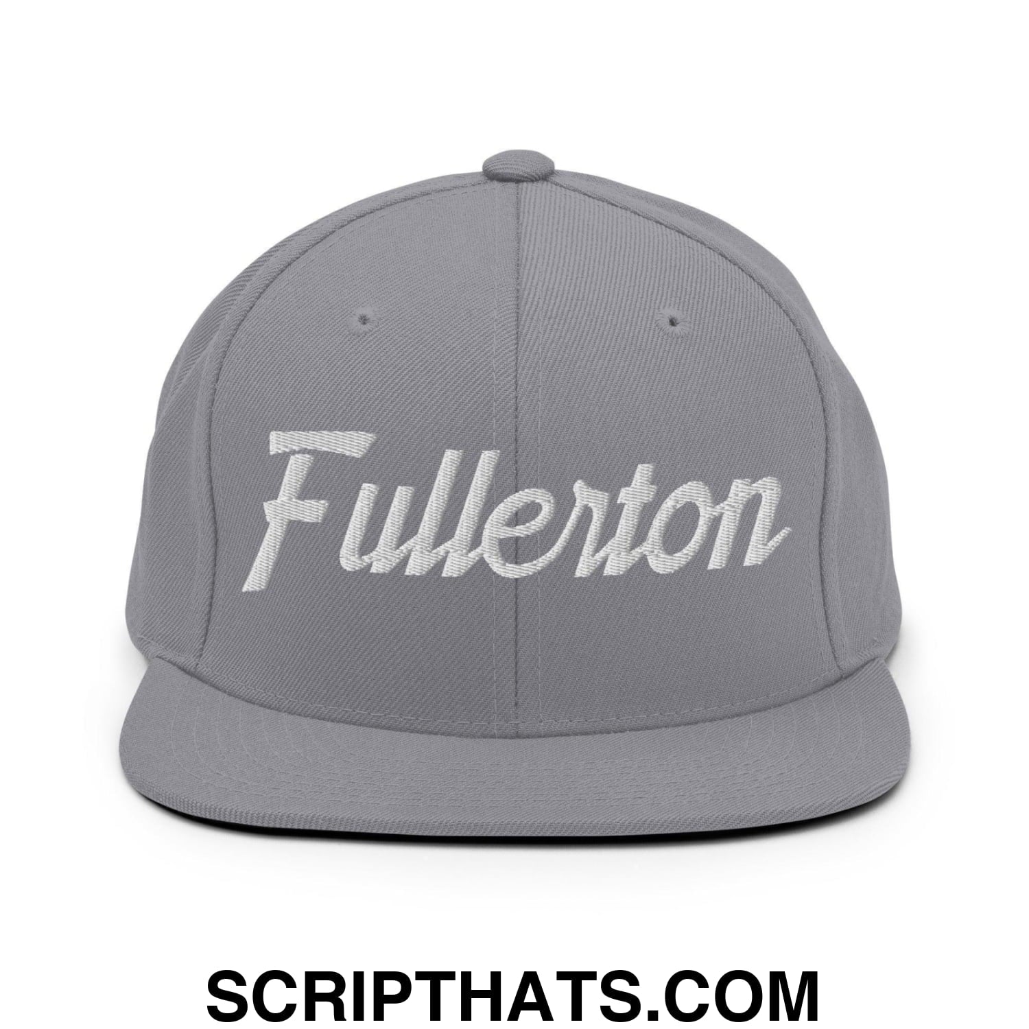 Fullerton Script Snapback Hat Silver