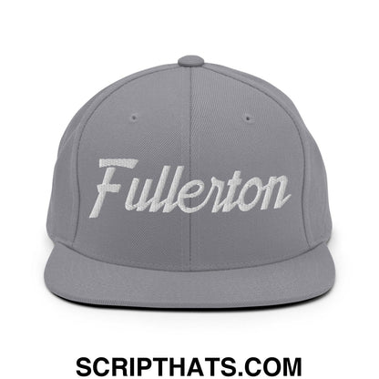 Fullerton Script Snapback Hat Silver
