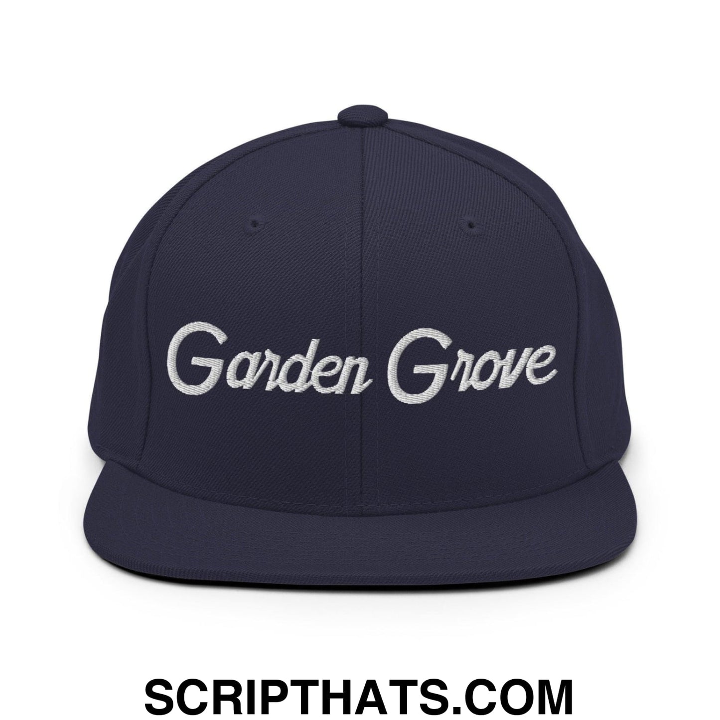 Garden Grove Script Snapback Hat Navy