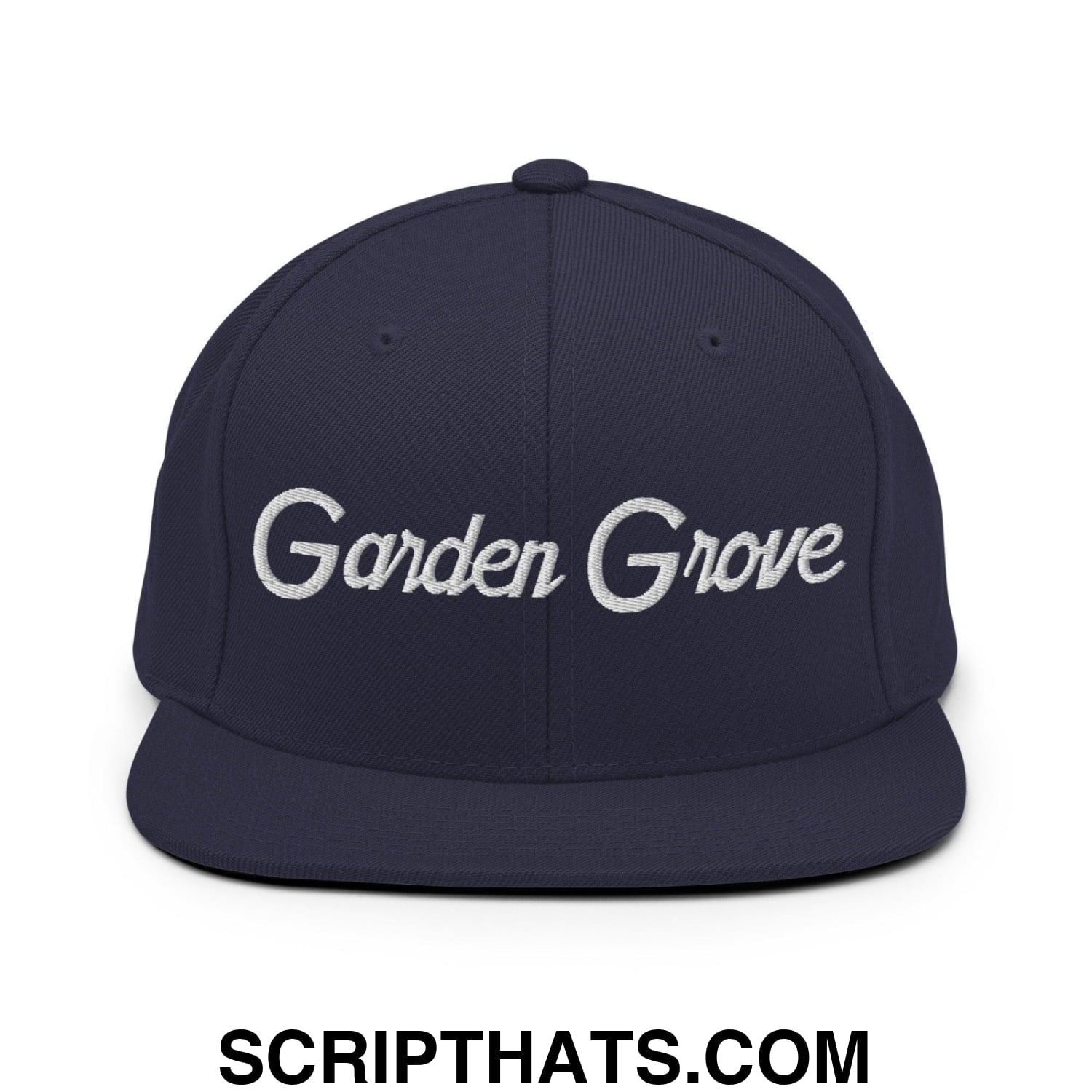 Garden Grove Script Snapback Hat Navy