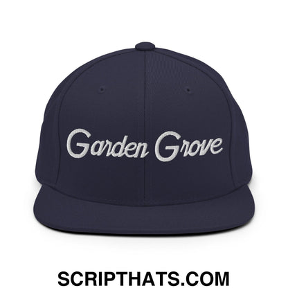 Garden Grove Script Snapback Hat Navy
