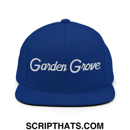 Garden Grove Script Snapback Hat Royal Blue