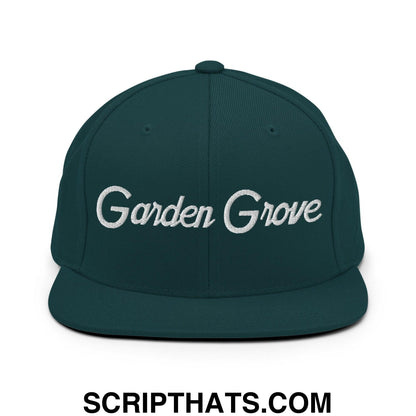 Garden Grove Script Snapback Hat Spruce