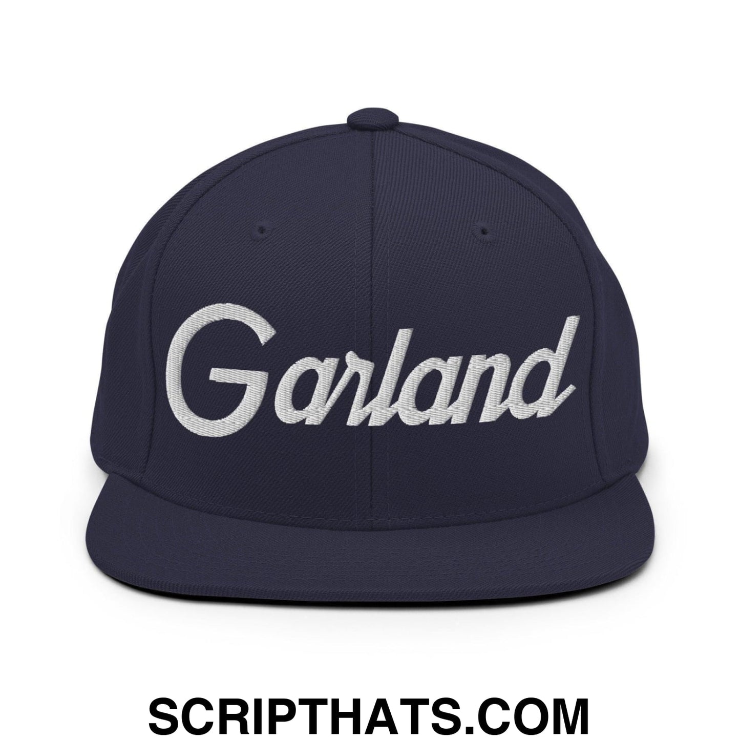 Garland Script Snapback Hat Navy