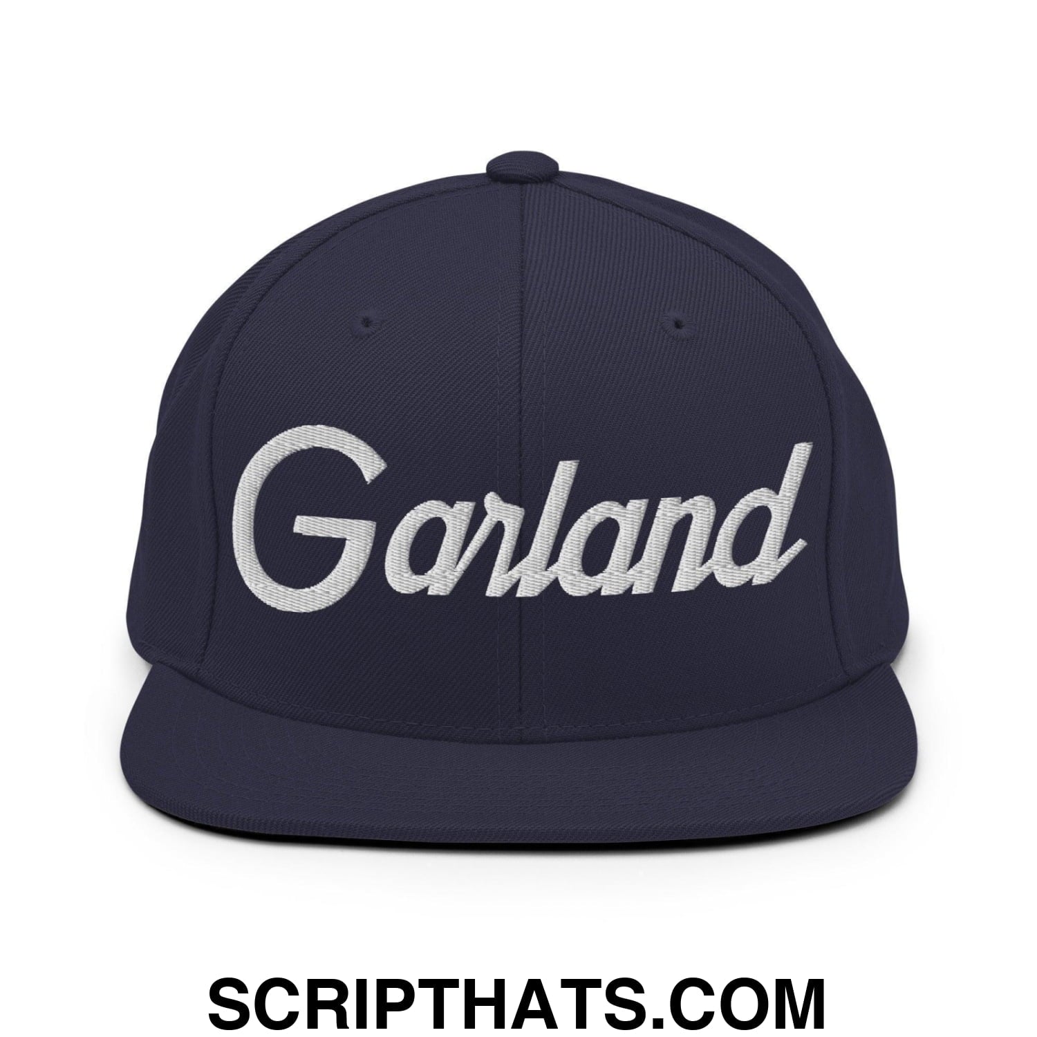 Garland Script Snapback Hat Navy